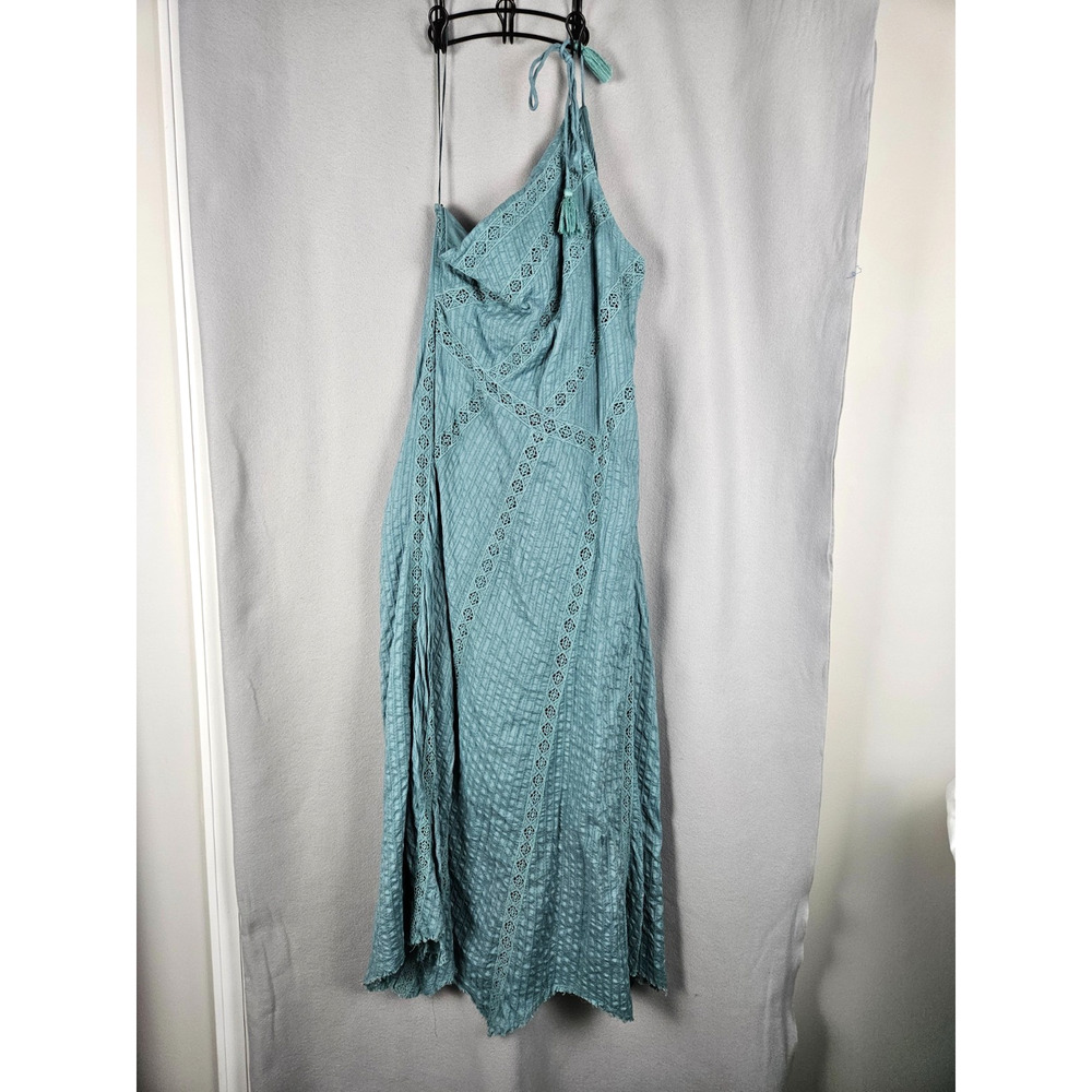 Free People Bella Midi Maxi Dress Size L One Shoulder Bohemian Lined OB1466593